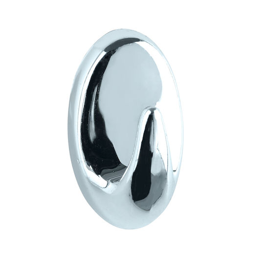 Wenko 4403120100 Κρεμαστράκια με Αυτοκόλλητο Πλαστικά Ασημί 6τμχ