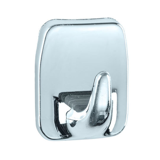 Wenko 4407030100 Plastic Silver Hangers with Sticker 2 Pieces