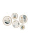 Frames Huhu Set 5 Pieces 693bse6165 Ø43.2 37.4 31.6 25.9 20cm Multi Wallity Round Mdf Wood