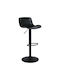 Σκαμπό Μπαρ από Πολυπροπυλένιο Moss Black 2τμχ 44x45x58εκ.