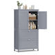 Vasagle Dulap de baie 60x30x110cm Gri