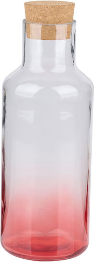 Alpina Appliances Glass Water Bottle With Transparent Cork Lid 1200ml
