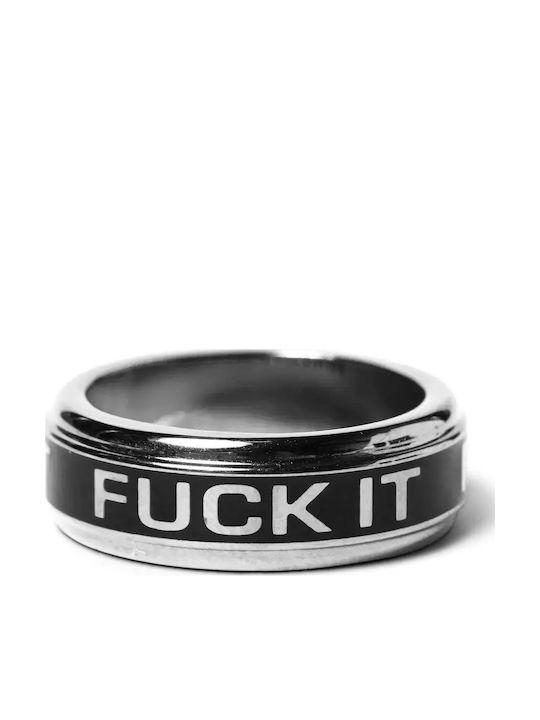 HUF HUF Herren Ring mit Emaille aus Stahl