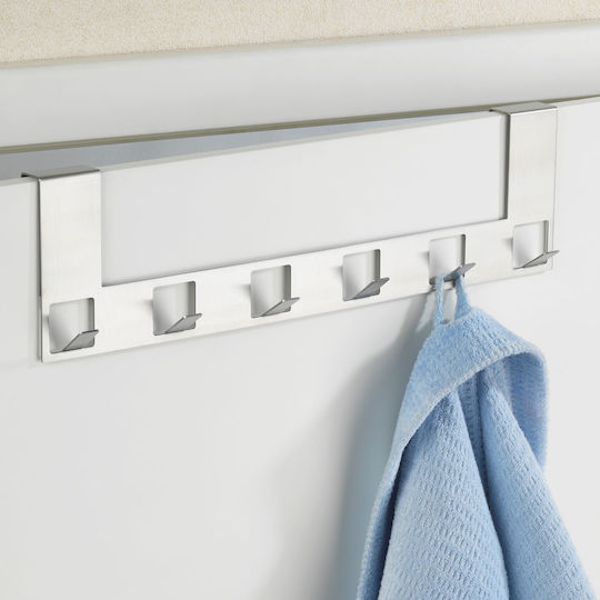 Wenko Door Hook 6 Slots Stainless Steel 39x4.5x11cm
