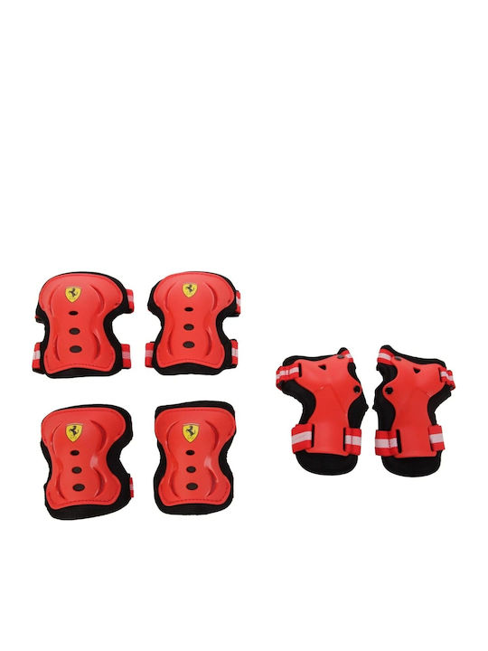 Ferrari Kids Protective Gear Set for Rollers Red