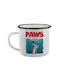Koupakoupa Paws Mug Enamel Black 360ml