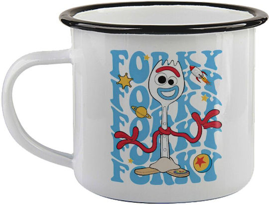 Koupakoupa Forky Enamel Mug Black 360ml