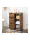 Chest of Drawers Wooden with 3 Drawers Brown 60x30x80cm