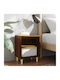 Wooden Bedside Table Brown 40x30x50cm