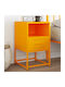 Wooden Bedside Table Yellow 36x39x60.5cm
