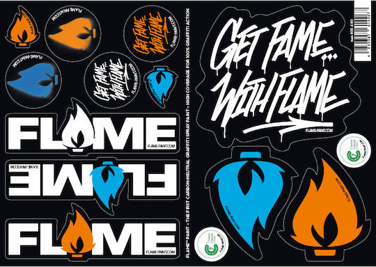 Molotow Flammen Stickerblatt A4 21 X 29,7 cm