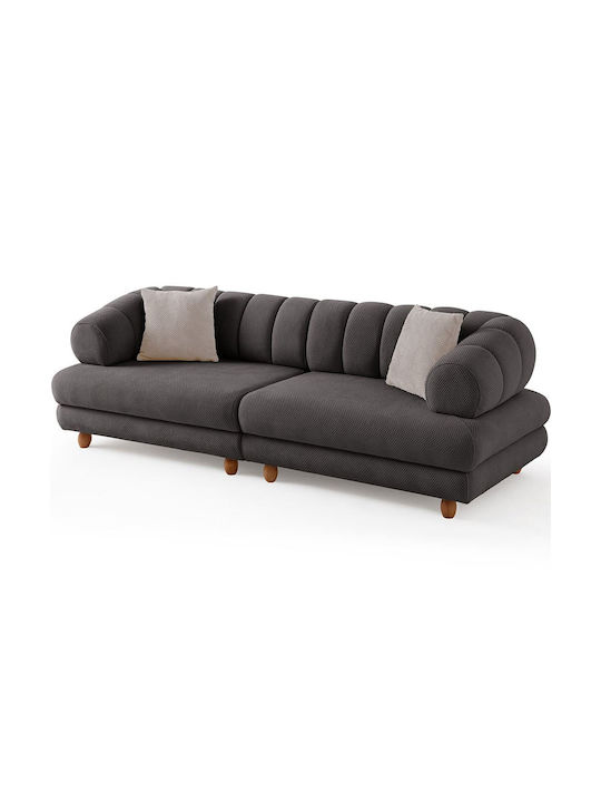 Gloria Three-Seater Couch Anthracite 240x95x80 cm
