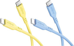 Goobay Cable USB-C male - USB-C 60W Κίτρινο 1.5...