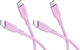 Goobay USB-C кабел - USB-C 60W Розов 1.5m 81251