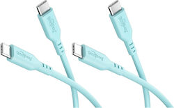 Goobay Cable USB-C male - USB-C 60W Τιρκουάζ 1....