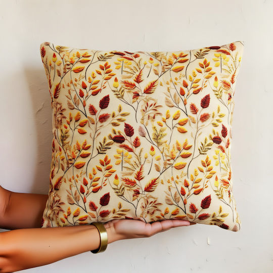 Inspiral Tree Decorative Pillow Case Beige 45x45cm