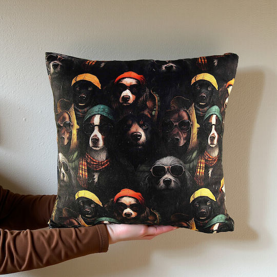 Inspiral Tree Decorative Pillow Case Black 45x45cm