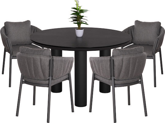 Outdoor Dining Set Shanks 5 Pieces Homemarkt with Pillows Outdoor Dining Set Shanks 5 Pieces Homemarkt with Pillows