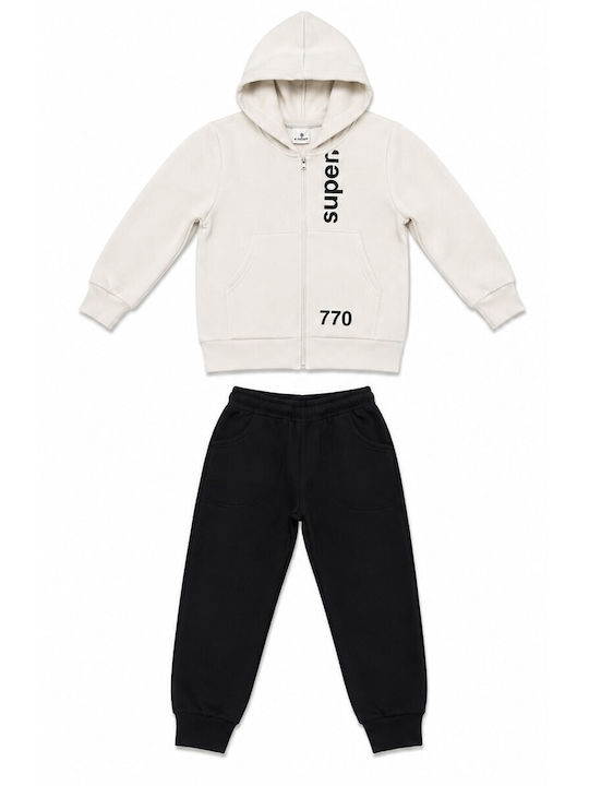 Piccino Kids Sweatpants Set With Jacket White