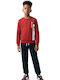 Kids Sweatpants Set With Top Brick Red