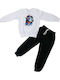 Kids Sweatpants Set With Top White