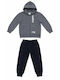 Kids Sweatpants Set With Jacket Anthracite