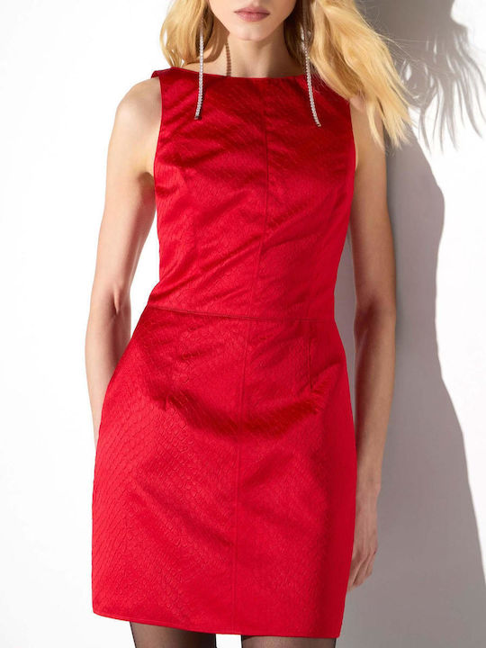 Sommer Mini Abendkleid Satin Rote
