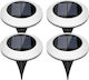 Rebel Set 4 Lampi Solare 11lm Cu Senzor de Mișcare IP44 12x11.5x11.5cm