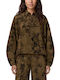 Long Sleeve Women's Shirt Black-Khaki Floral