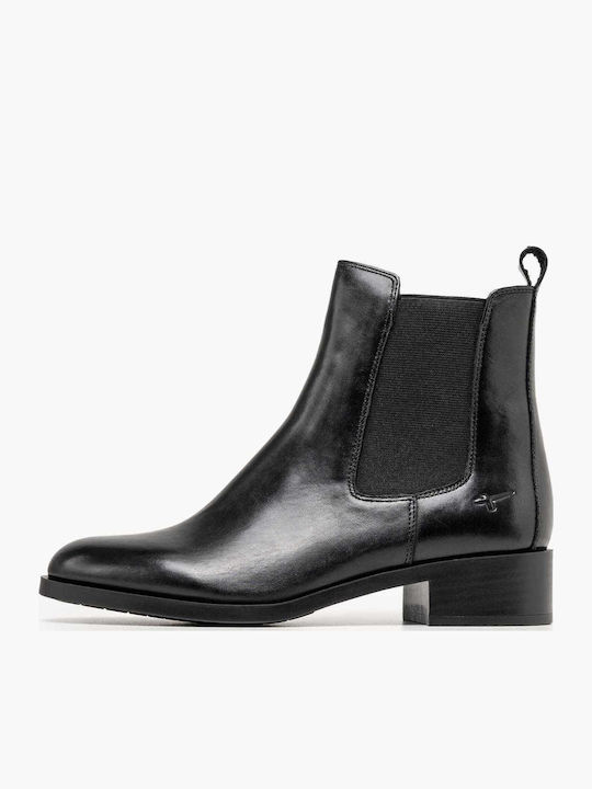 Tamaris Leder Damen Stiefeletten Schwarz