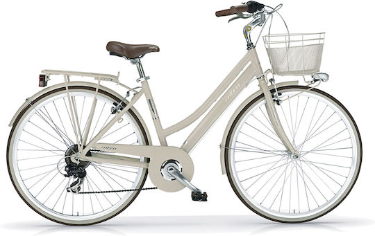 MBM Boulevard 28 Beiges Stadt Fahrrad mit 18 Geschwindigkeiten