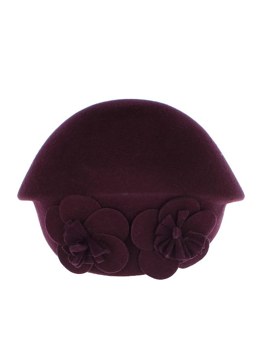 ButicCochet Damen Wolle Hut Burgundisch