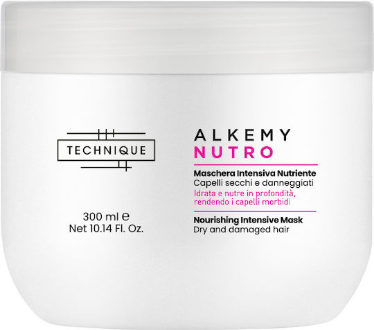 Technique Alkemy Nutro Intensive Mask, Μάσκα Εντατικής Θρέψης & Ενυδάτωσης Για Ξηρά/ταλαιπωρημένα Μαλλιά 300ml