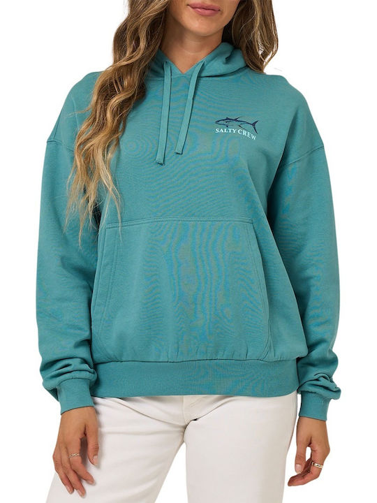Salty Crew Women's Sweatshirt Hooded Teal