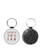 Leather Round Keychain Katseye Glitter Black