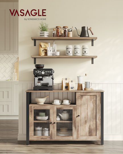 Wand-Küchenschrank Braun/Schwarz 110x33x75cm