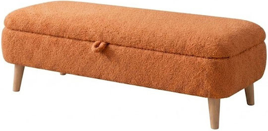 Hocker Für Das Wohnzimmer Mit Stoff Orange 90x35x45cm