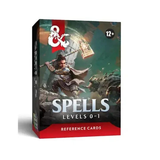Dungeons & Dragons 5th Edition Reference Cards Spells Levels 0-1