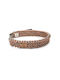 Unicord Handgefertigtes Hundehalsband Halsband aus gestricktem Braid Braun 44-50cm Groß