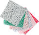 Set 6 Bandane Pentru Copii ButicCochet 50x50 Cm Bumbac Imprimat Cu Stele Multicolore Setb201