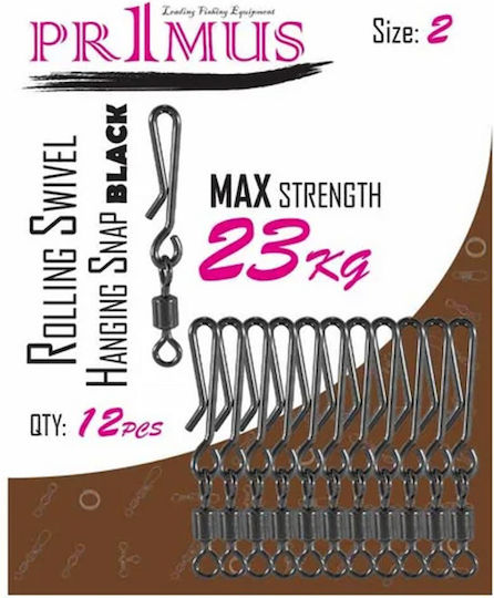 Primus 2 Rolling Wire Split Ring Black Nickel Color Size 4