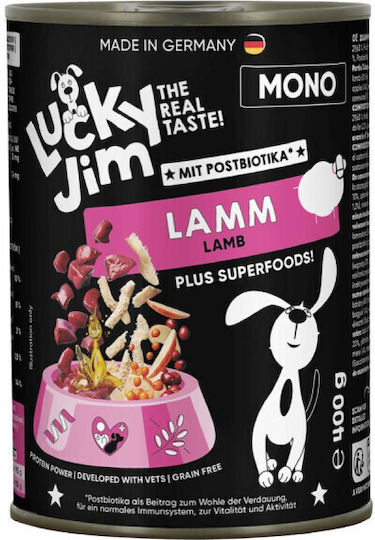 Lucky Jim Υγρή Τροφή Σκύλων με Αρνί 400gr