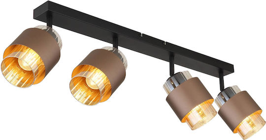 Globo Lighting Spot With 4 Lights In Black Colour