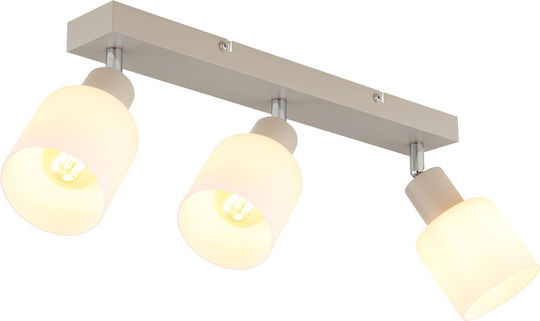 Globo Lighting Τριπλό Σποτ με Ντουί E14 σε Μπεζ Χρώμα