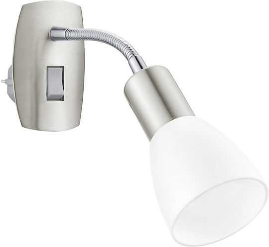 Eglo Modern Wall Lamp with E14 Socket Silver 7x18x18 cm