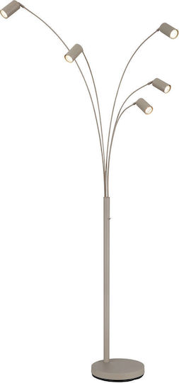 Globo Lighting Robby Lampadar De Podea Înălțime 204xLungime 73cm Cu Dulie Pentru Lampă GU10 Bej