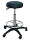 St100 Büro- und Schreibtischhocker Rund Schwarz 56x56x67cm