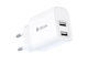 Devia Wireless Charger With 2 USB-A Output Ports 12W White Lite2