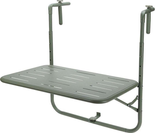 Masă Metalică Pliabilă Verde Pentru Spații Mici Exterioare 60x43cm