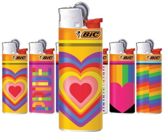 BIC Mini Pride J25 Αναπτήρας Φλόγας Cool Plant 6τμχ